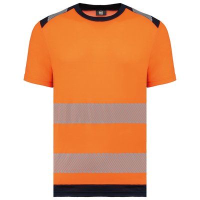 Camiseta de seguridad protección UV Hi Viz Orange / Navy Xs
