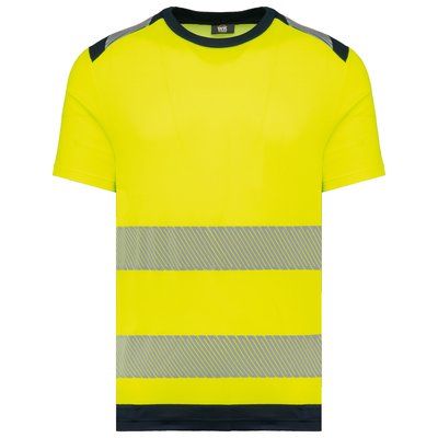 Camiseta de seguridad protección UV Hi Viz Yellow / Navy Xl