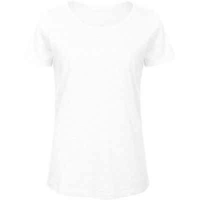 Camiseta  sencilla para mujer de algodón orgánico Chic Pure White XL