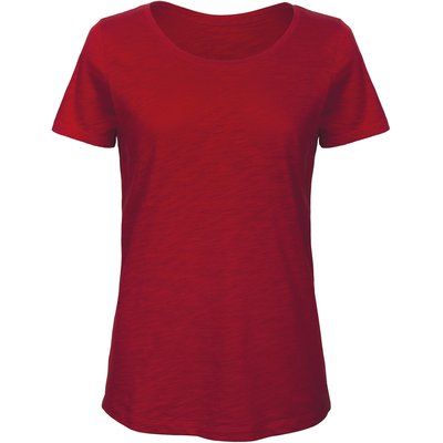 Camiseta  sencilla para mujer de algodón orgánico Chic Red S