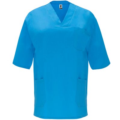 Camiseta de Servicios con Bolsillos y Escote V AZUL DANUBIO L