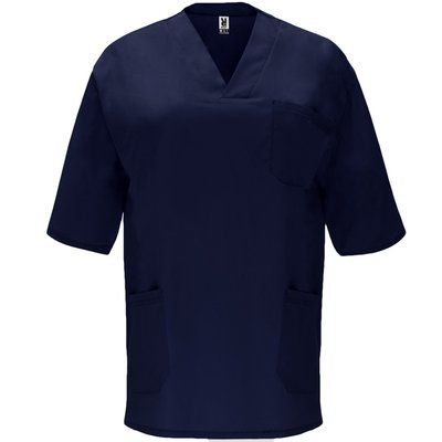 Camiseta de Servicios con Bolsillos y Escote V Marino 3XL