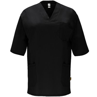 Camiseta de Servicios con Bolsillos y Escote V Negro L