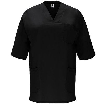 Camiseta de Servicios con Bolsillos y Escote V Negro XL
