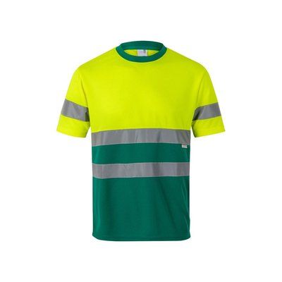 Camiseta técnica con bandas reflectantes Verde 4Xl