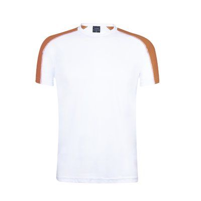 Camiseta técnica blanca con franja de color Nara XL