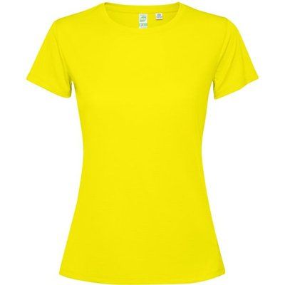 Camiseta técnica entallada para mujer Amarillo Fluor 2Xl