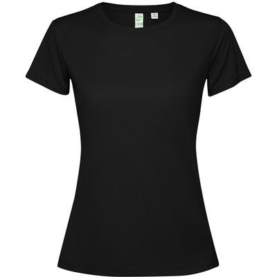 Camiseta técnica entallada para mujer Negro 2Xl