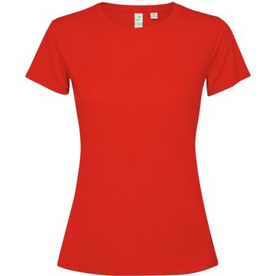 Camiseta técnica entallada para mujer Rojo L