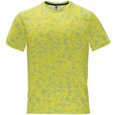 Camiseta Técnica Estampada PIXEL AMARILLO FLUOR 2XL