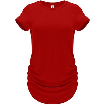 Camiseta técnica fruncida mujer Rojo L