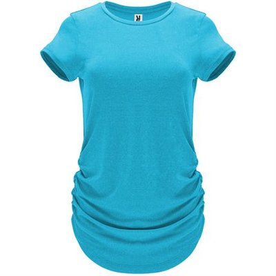 Camiseta técnica fruncida mujer TURQUESA VIGORE M