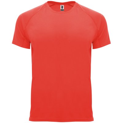 Camiseta técnica manga corta cuello redondo Coral Fluor 16