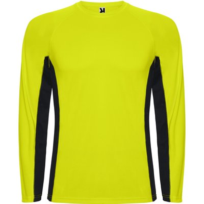 Camiseta técnica manga larga Amarillo Fluor/ Negro S