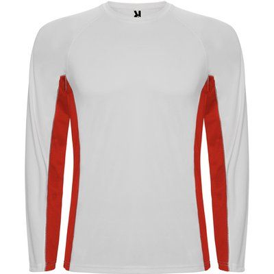 Camiseta técnica manga larga Blanco/Rojo 2Xl