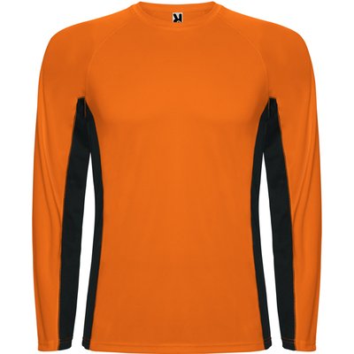Camiseta técnica manga larga Naranja Fluor/Negro L