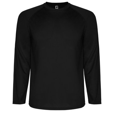 Camiseta técnica manga larga ranglán Negro 16