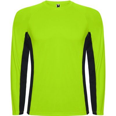 Camiseta técnica manga larga Verde Fluor/Negro S