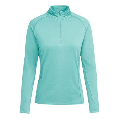 Camiseta Técnica Mujer Cuello Cremallera y Manga Larga VERDE MENTA XL