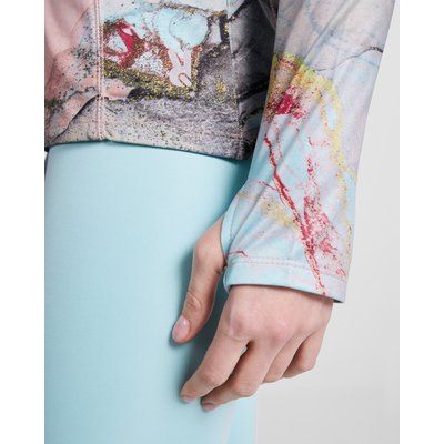Camiseta Técnica Mujer Cuello Cremallera y Manga Larga