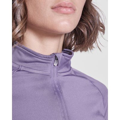 Camiseta Técnica Mujer Cuello Cremallera y Manga Larga