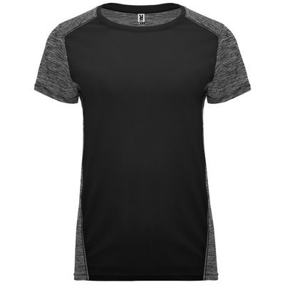 Camiseta Técnica Mujer Doble Tejido Bicolor Negro/Negro Vigore S
