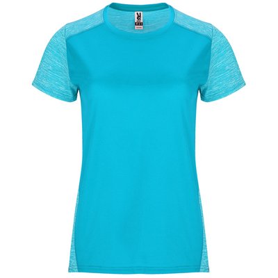 Camiseta Técnica Mujer Doble Tejido Bicolor Turquesa/Turquesa Vigore S