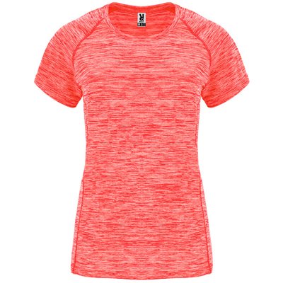 Camiseta Técnica Mujer Entallada Manga Ranglán Coral Fluor Vigore Xl