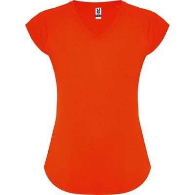 Camiseta Técnica Mujer Entallada NARANJA FUEGO L