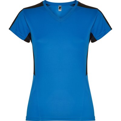 Camiseta técnica mujer manga corta ROYAL/NEGRO L