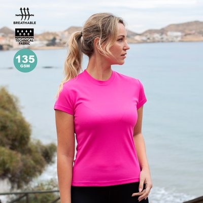 Camiseta técnica mujer transpirable en varios colores