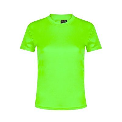 Camiseta técnica mujer en variedad colores con diseño en espalda y mangas transpirable Verde Claro M