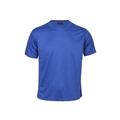 Camiseta técnica niño/niña con diseño de panal en espalda y mangas Azul 10-12