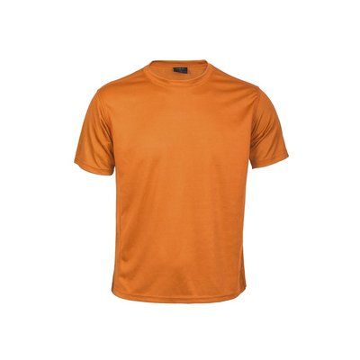 Camiseta técnica niño/niña con diseño de panal en espalda y mangas Naranja 10-12