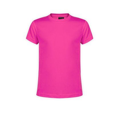 Camiseta técnica niño/niña variedad de colores con diseño en espalda y mangas Fucsi 6-8