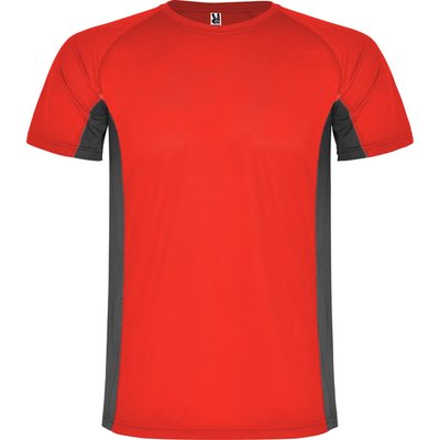 Camiseta técnica de poliéster ROJO/PLOMO OSCURO 4