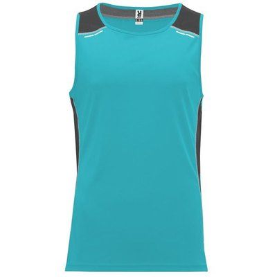 Camiseta Técnica de Tirante Ancho TURQUESA/EBANO L