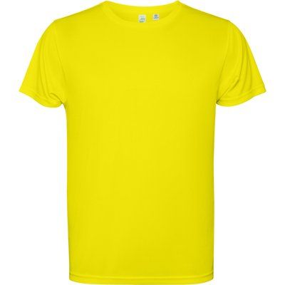 Camiseta técnica con bajo trasero más largo Amarillo Fluor 8