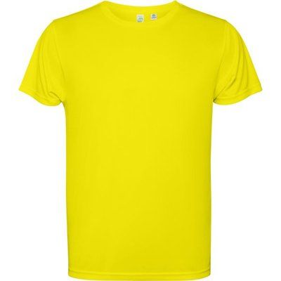 Camiseta técnica con bajo trasero más largo Amarillo Fluor Xl