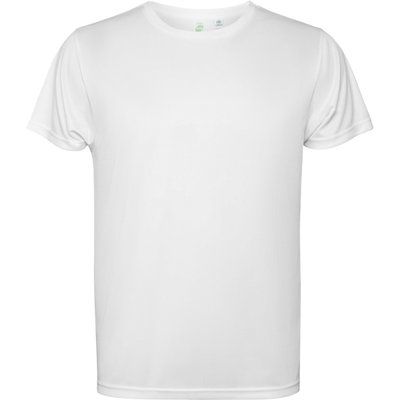 Camiseta técnica con bajo trasero más largo Blanco S