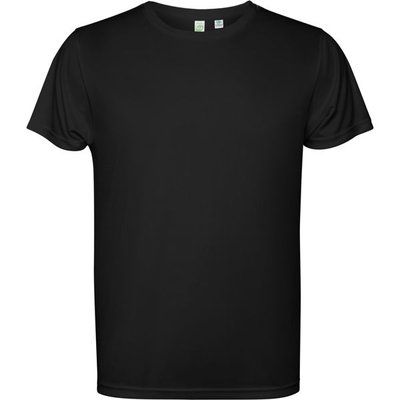 Camiseta técnica con bajo trasero más largo Negro 3Xl