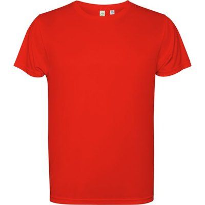 Camiseta técnica con bajo trasero más largo Rojo 2Xl