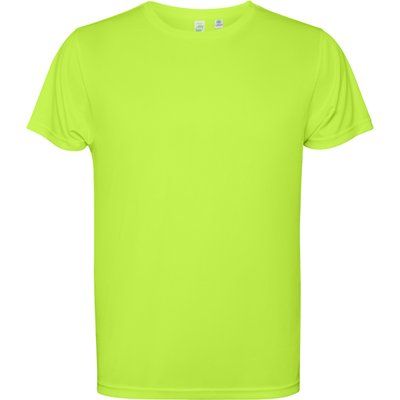 Camiseta técnica con bajo trasero más largo Verde Fluor 2Xl