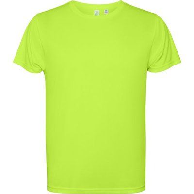 Camiseta técnica con bajo trasero más largo Verde Fluor S