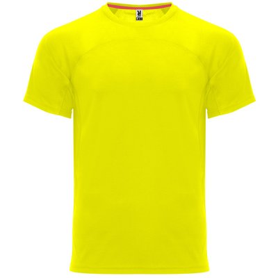 Camiseta Técnica Unisex Manga Ranglán Amarillo Fluor M