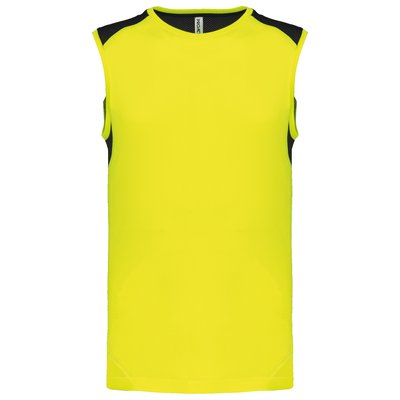Camiseta tirantes deportiva bicolor Fluorescent Yellow / Black 3XL