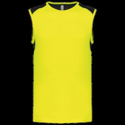 Camiseta tirantes deportiva bicolor Fluorescent Yellow / Black S