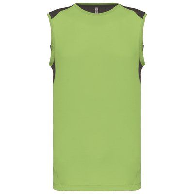 Camiseta tirantes deportiva bicolor Lime / Dark Grey L