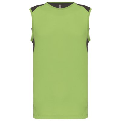 Camiseta tirantes deportiva bicolor Lime / Dark Grey XXL