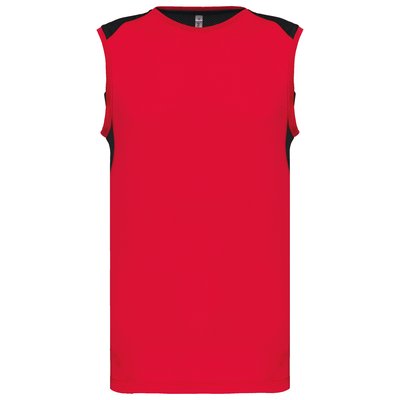 Camiseta tirantes deportiva bicolor Red / Black 3XL